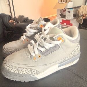 Retro 3 Jordan Gray Kids Shoes